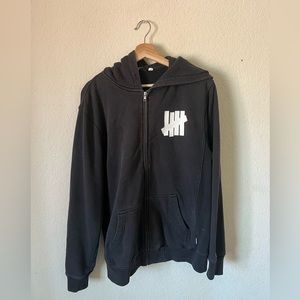 Undefeated Zip Up Sweater Black Size L
